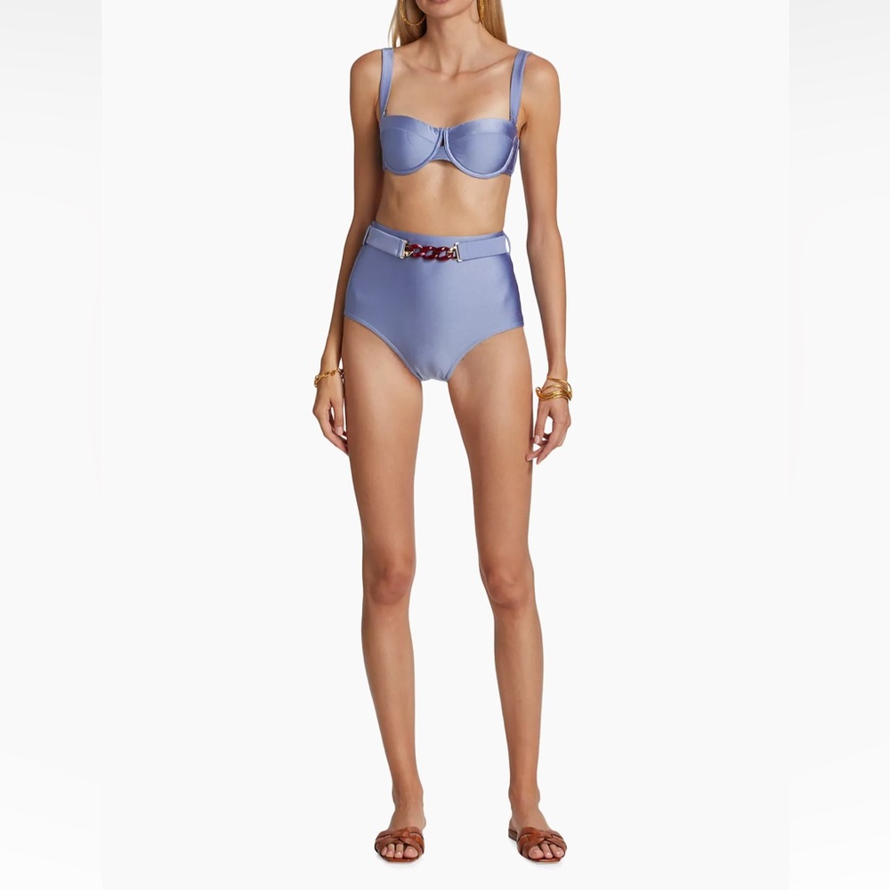 Zimmermann. Cira High-Rise Bikini Set Size 1 bottom size 1 C/D top US 6